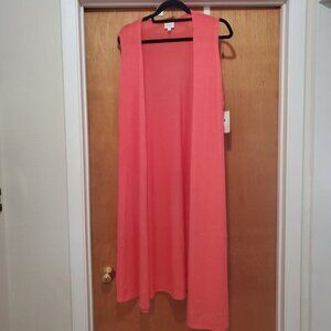 LuLaRoe Joy Vest Coral Med